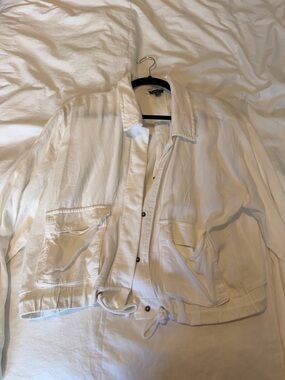 Splendid White Lightweight Linen Jacket